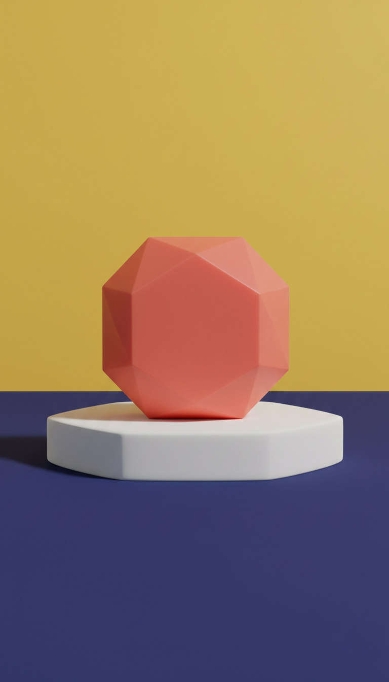 Geometric Bar Soap in Electric Coral